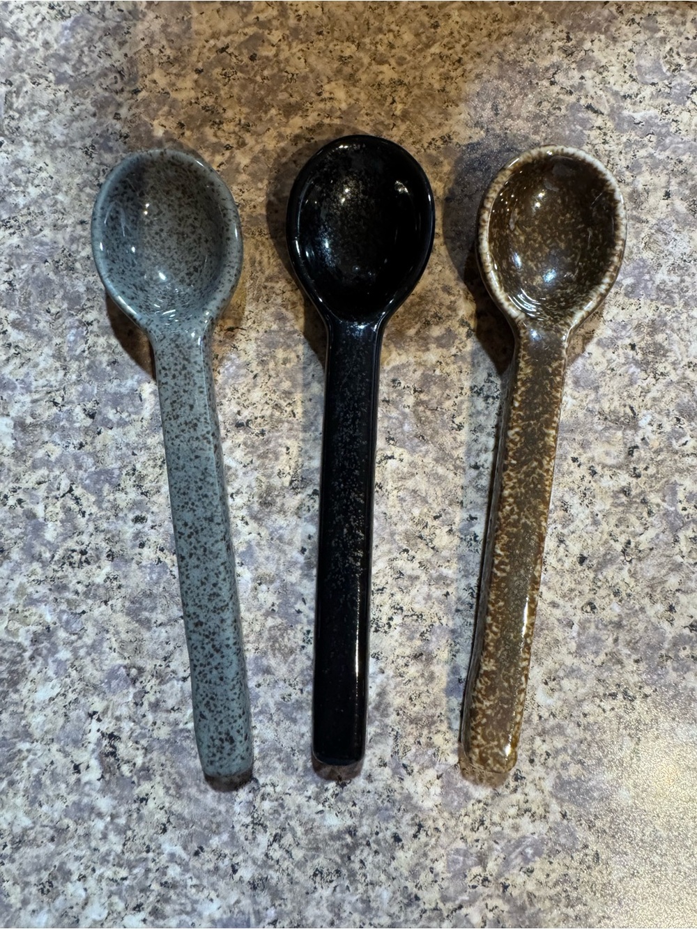 Speckled Ceramic Soup Spoon - Multi-Color Set